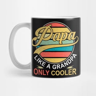 PAPA like a Grandpa ONLY COOLER Funny Dad Papa Definition Mug